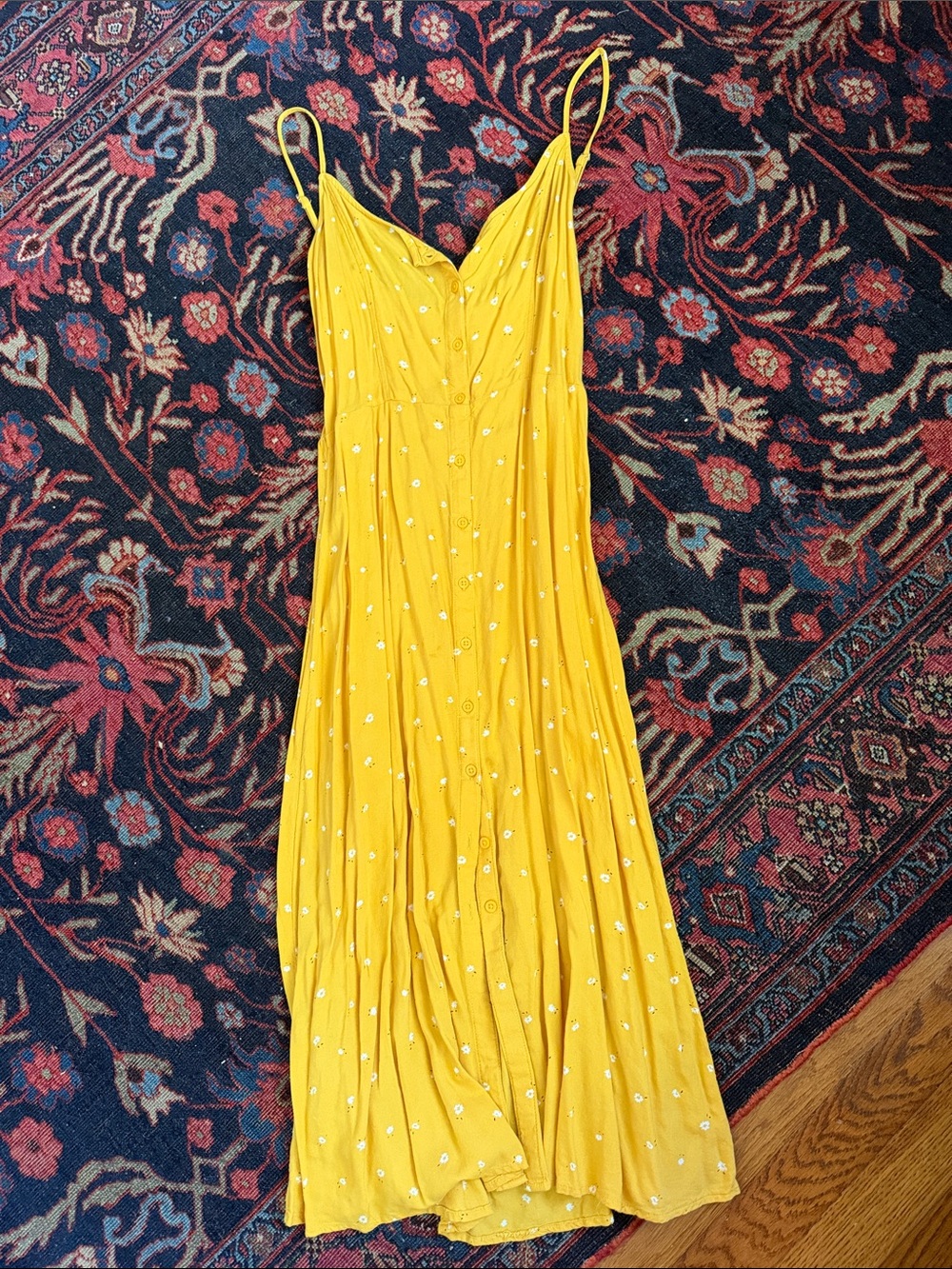 Arizona Jean Company Yellow Spaghetti-Strap Maxi Dress